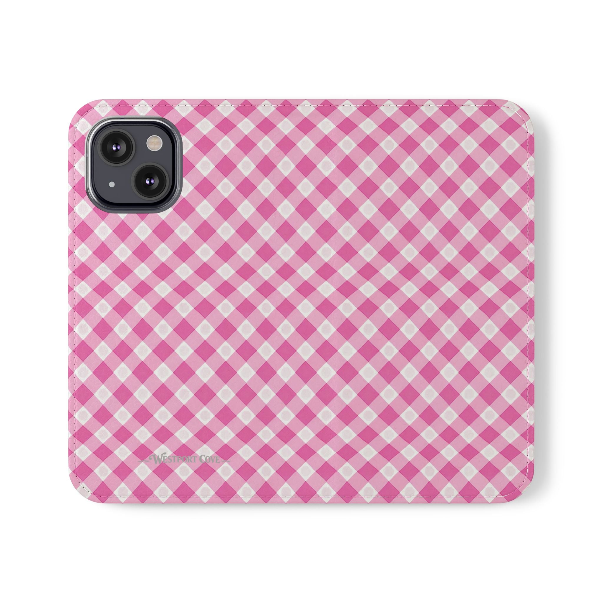Pink Gingham - Flip Case – Wallet Flip Case with Card Slots