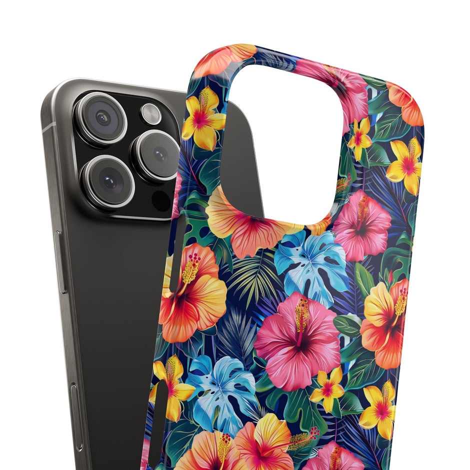 Tropical Hibiscus - Elite Phone Case — Floral Hawaiian Pattern Phone Cover