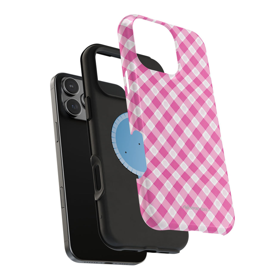 Pink Gingham - Extreme Impact MagSafe Phone Case