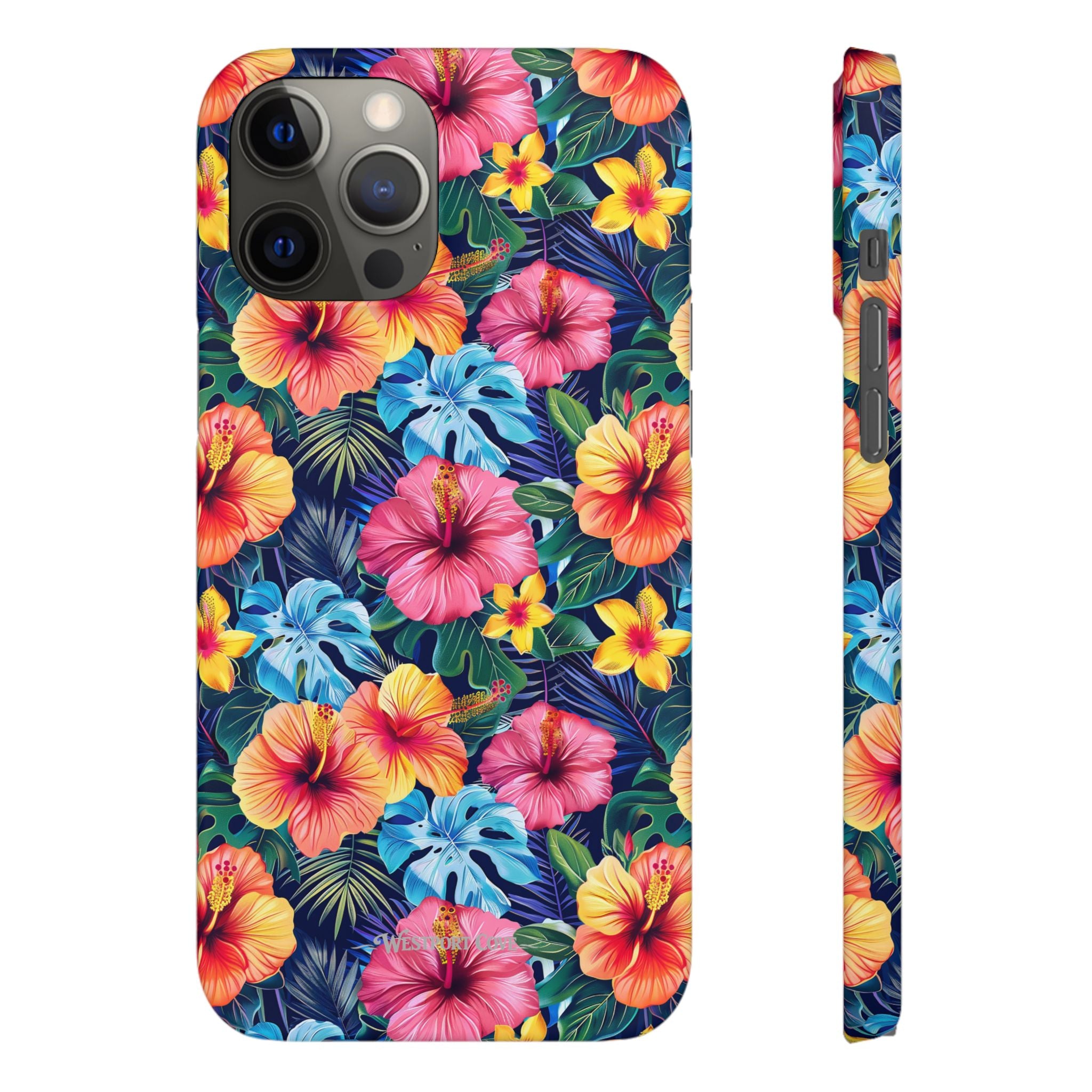 Tropical Hibiscus - Elite Phone Case — Floral Hawaiian Pattern Phone Cover