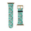 The Blue - Daisy Meadow Floral Apple Watch Band – Teal Daisy Apple Watch Strap