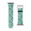 The Blue - Daisy Meadow Floral Apple Watch Band – Teal Daisy Apple Watch Strap