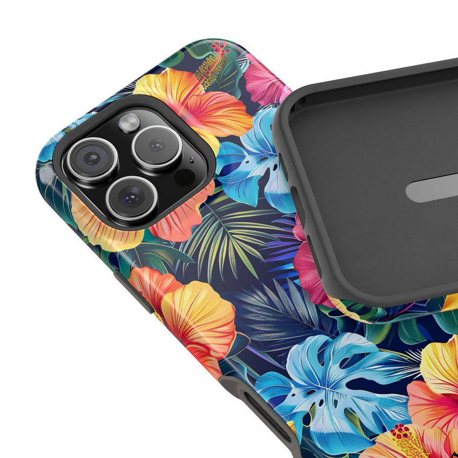 Tropical Hibiscus Extreme Impact MagSafe Phone Case: Uniting Style and Robust Protection