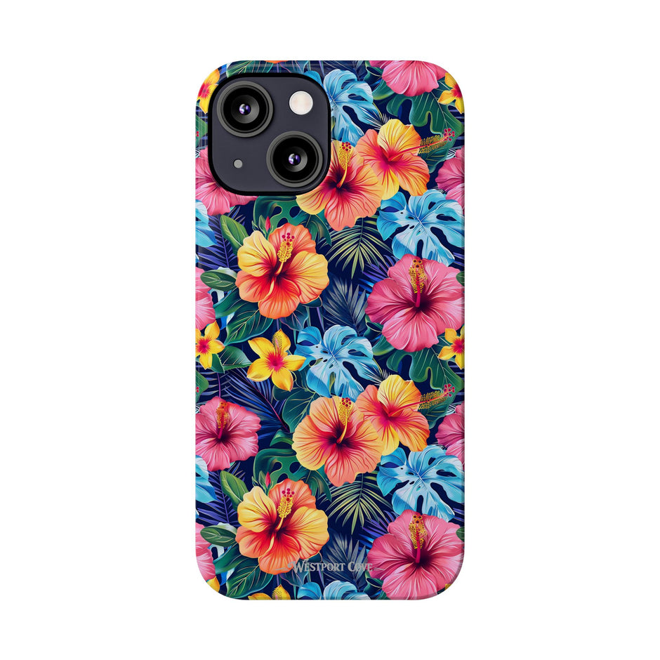 Tropical Hibiscus - Essential Phone Case — Floral Beach Vibe Phone Cover