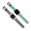 The Blue - Daisy Meadow Floral Apple Watch Band – Teal Daisy Apple Watch Strap