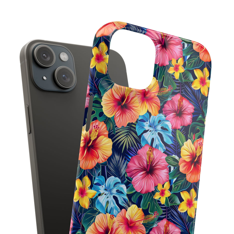 Tropical Hibiscus - Elite Phone Case — Floral Hawaiian Pattern Phone Cover
