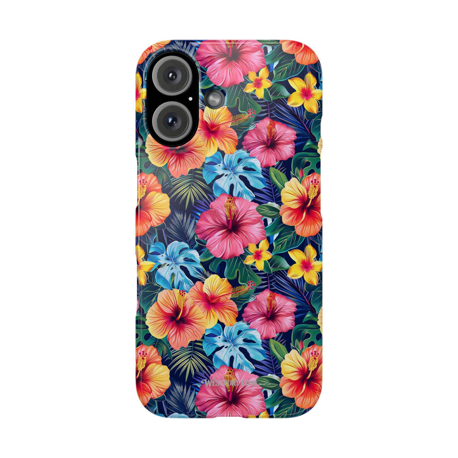 Tropical Hibiscus - Elite Phone Case — Floral Hawaiian Pattern Phone Cover