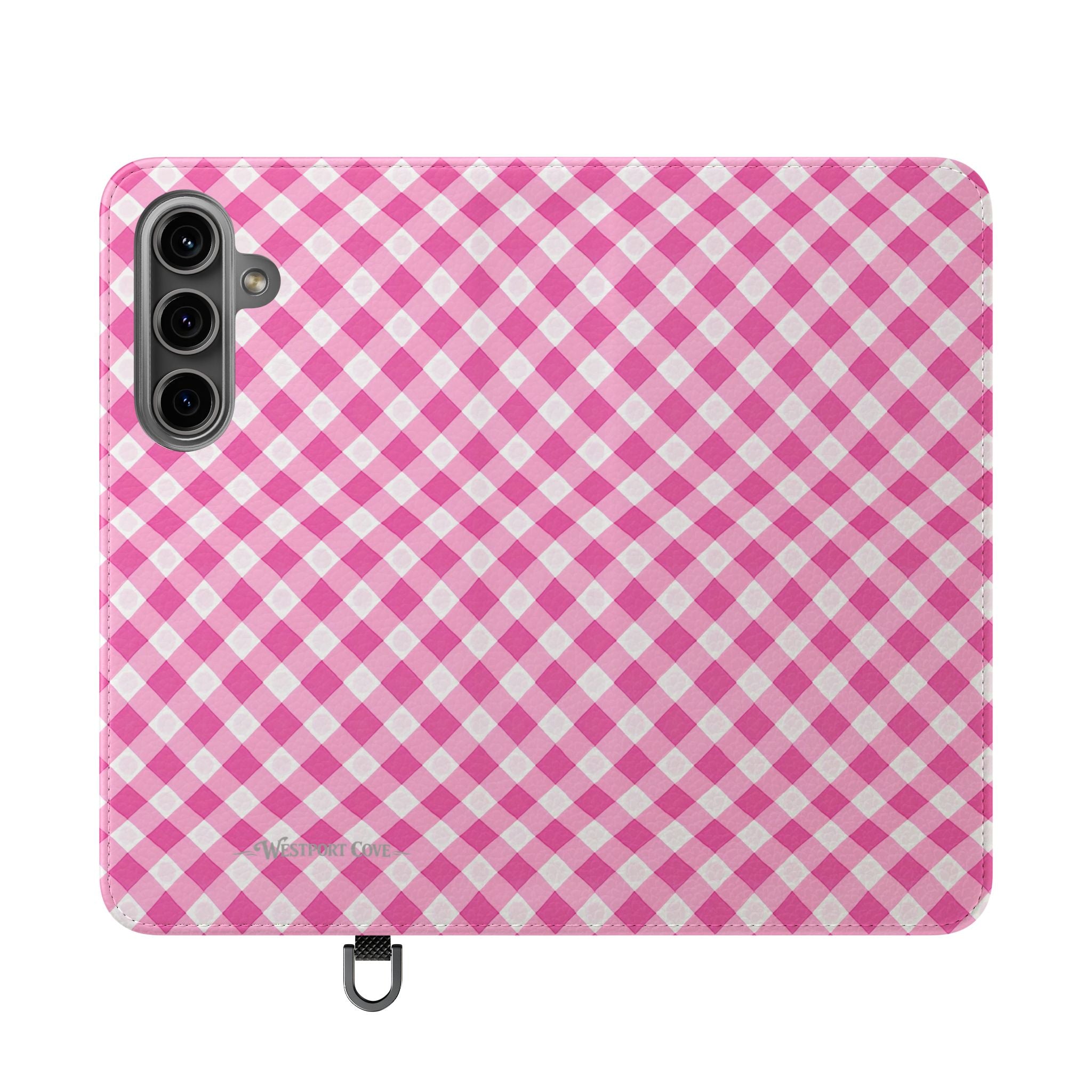 Pink Gingham - Flip Case – Wallet Flip Case with Card Slots