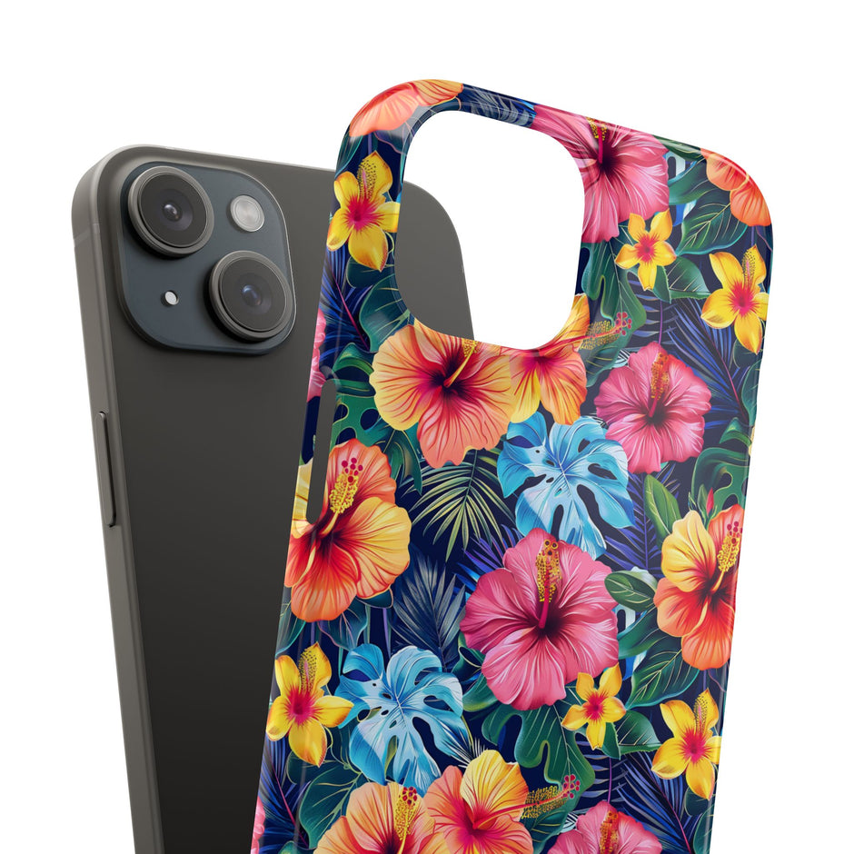 Tropical Hibiscus - Elite Phone Case — Floral Hawaiian Pattern Phone Cover