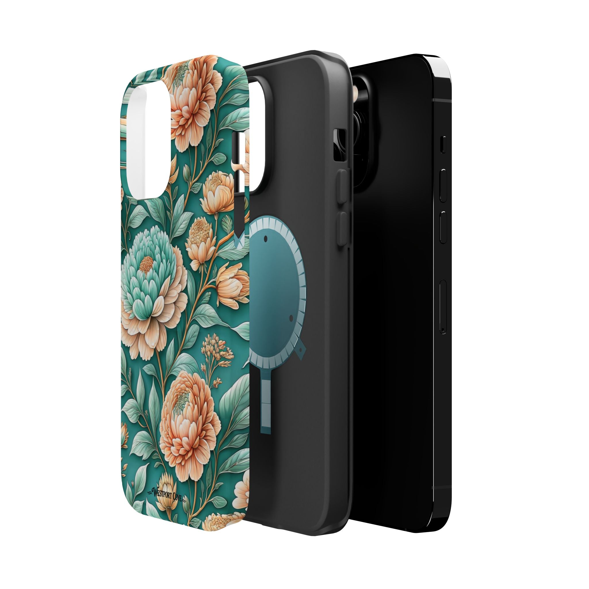 Teal Peony - Extreme MagSafe Phone Case