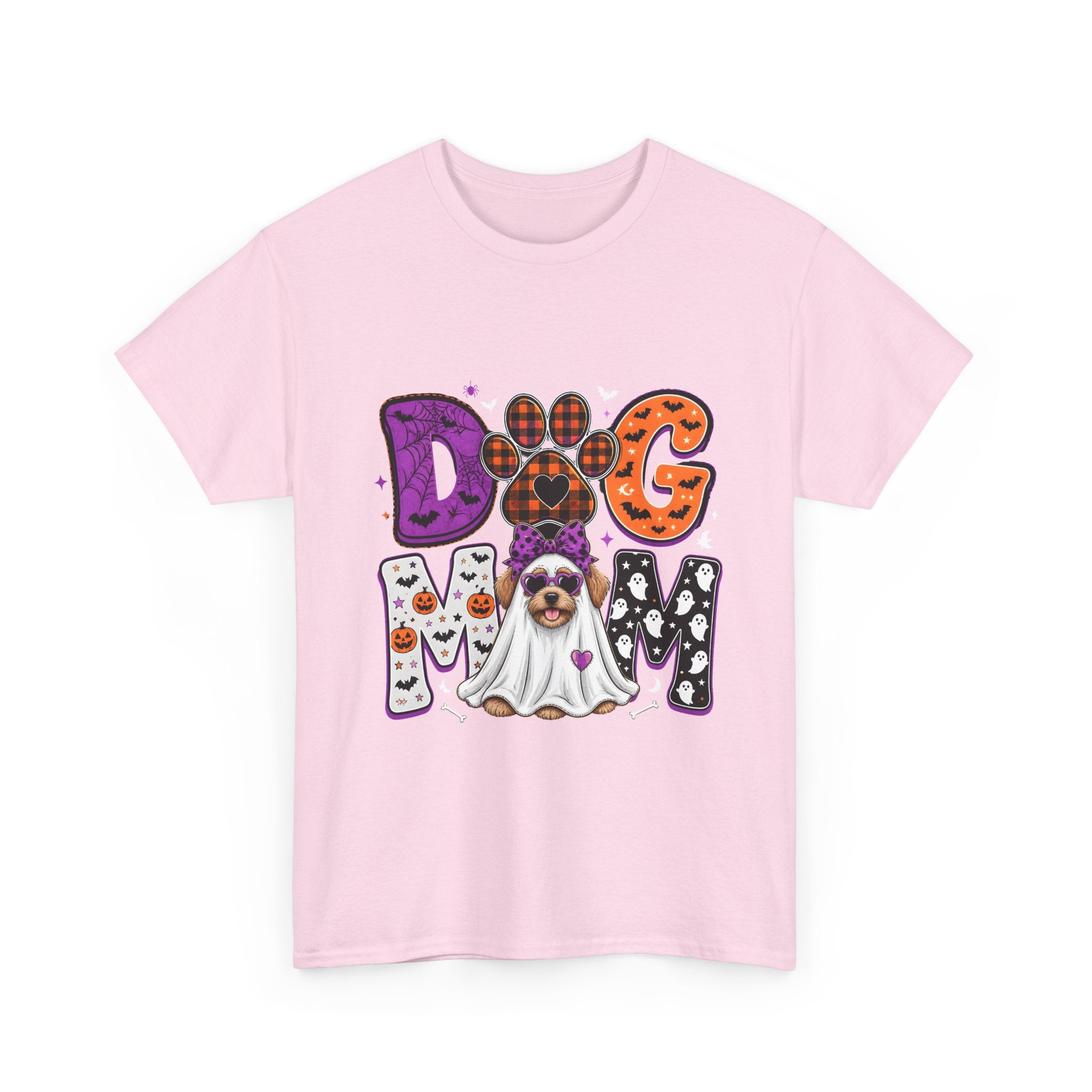 Dog Mom Halloween T‑Shirt — Ghost Pup & Spooky Pattern Tee