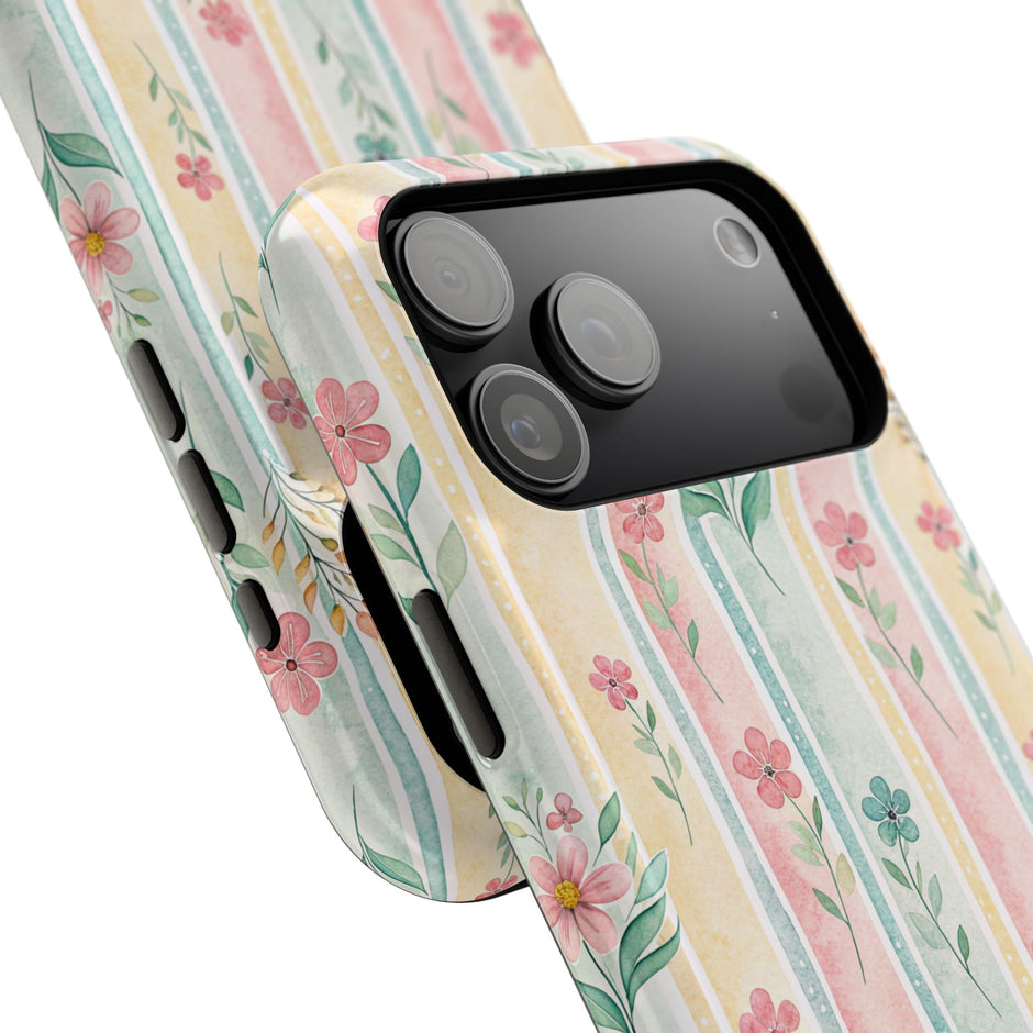 Floral Stripe - Extreme Phone Case