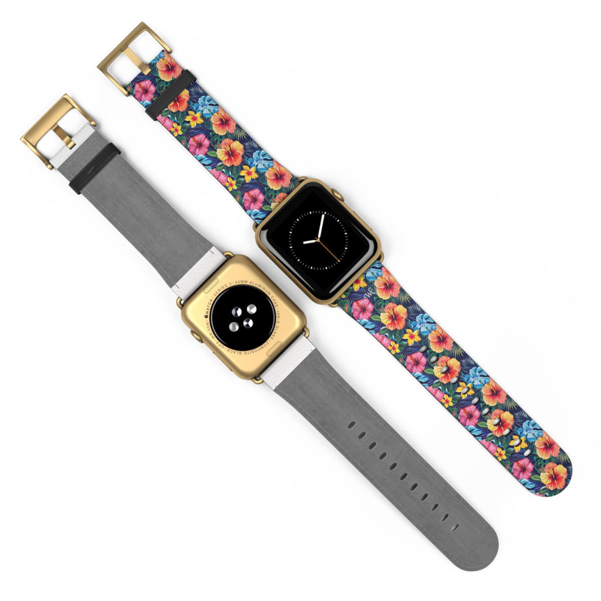 Floral Hibiscus - Apple Watch Band -Colorful Tropical Watch Strap