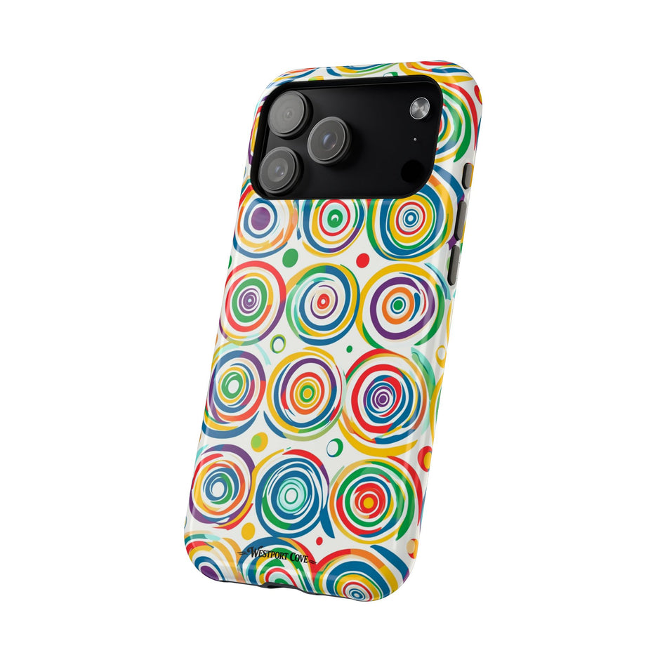 Colorful Concentric Circles Extreme Impact MagSafe Phone Case