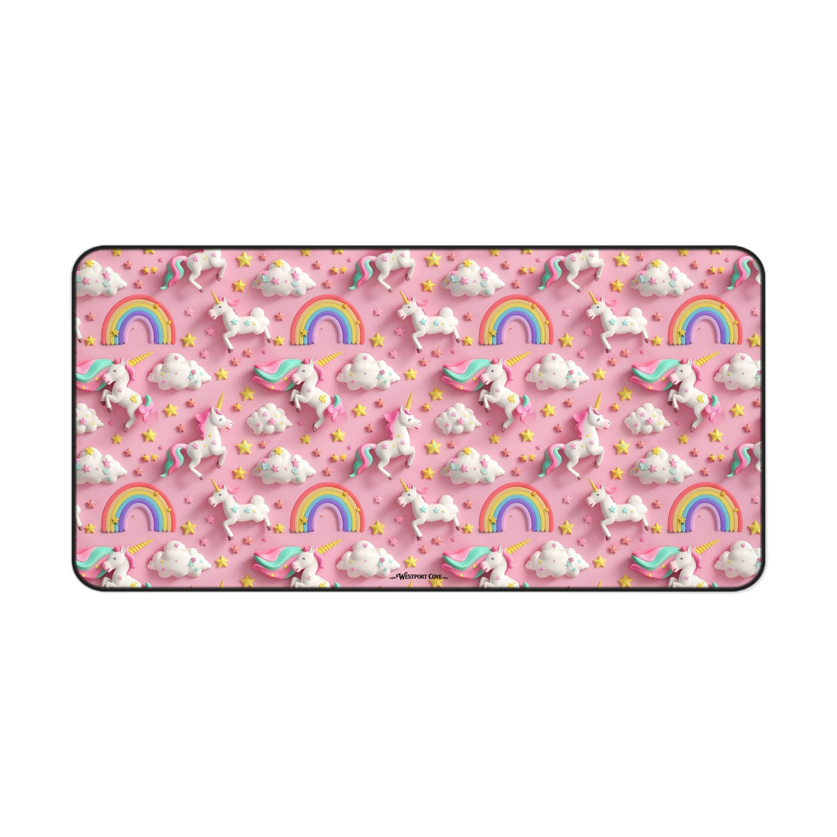 Unicorn Dance Desk Mat — Pink Cute Gaming & Office Mouse Pad