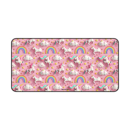 Unicorn Dance Desk Mat — Pink Cute Gaming & Office Mouse Pad