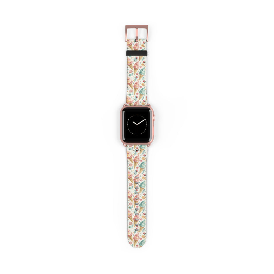 Only In Dreams - Apple Watch Band– Beachy Ice Cream Pattern Strap