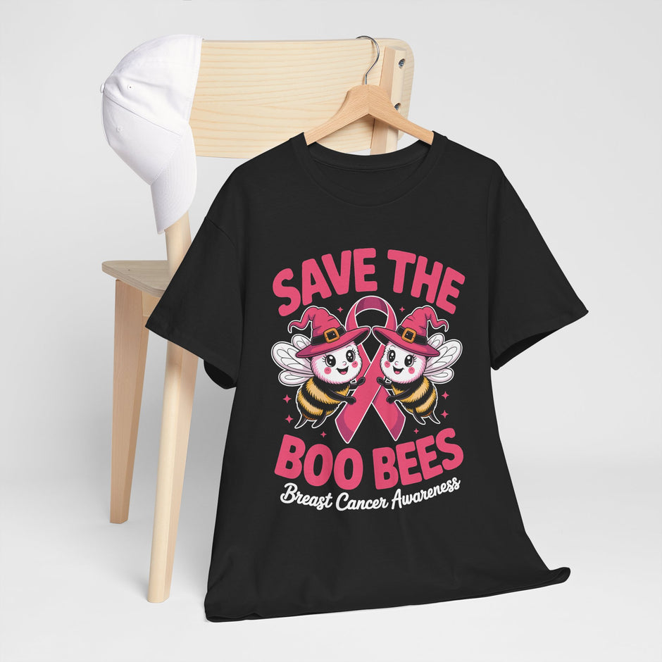Save the Boo Bees T-Shirt — Breast Cancer Awareness Pink Ribbon Tee