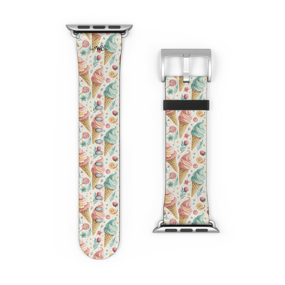 Only In Dreams - Apple Watch Band– Beachy Ice Cream Pattern Strap