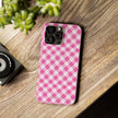 Pink Gingham - Essential Phone Case - Lightweight Protective Cover