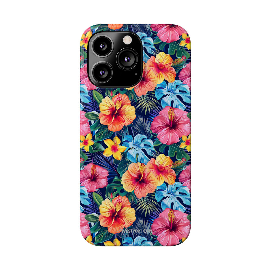 Tropical Hibiscus - Essential Phone Case — Floral Beach Vibe Phone Cover