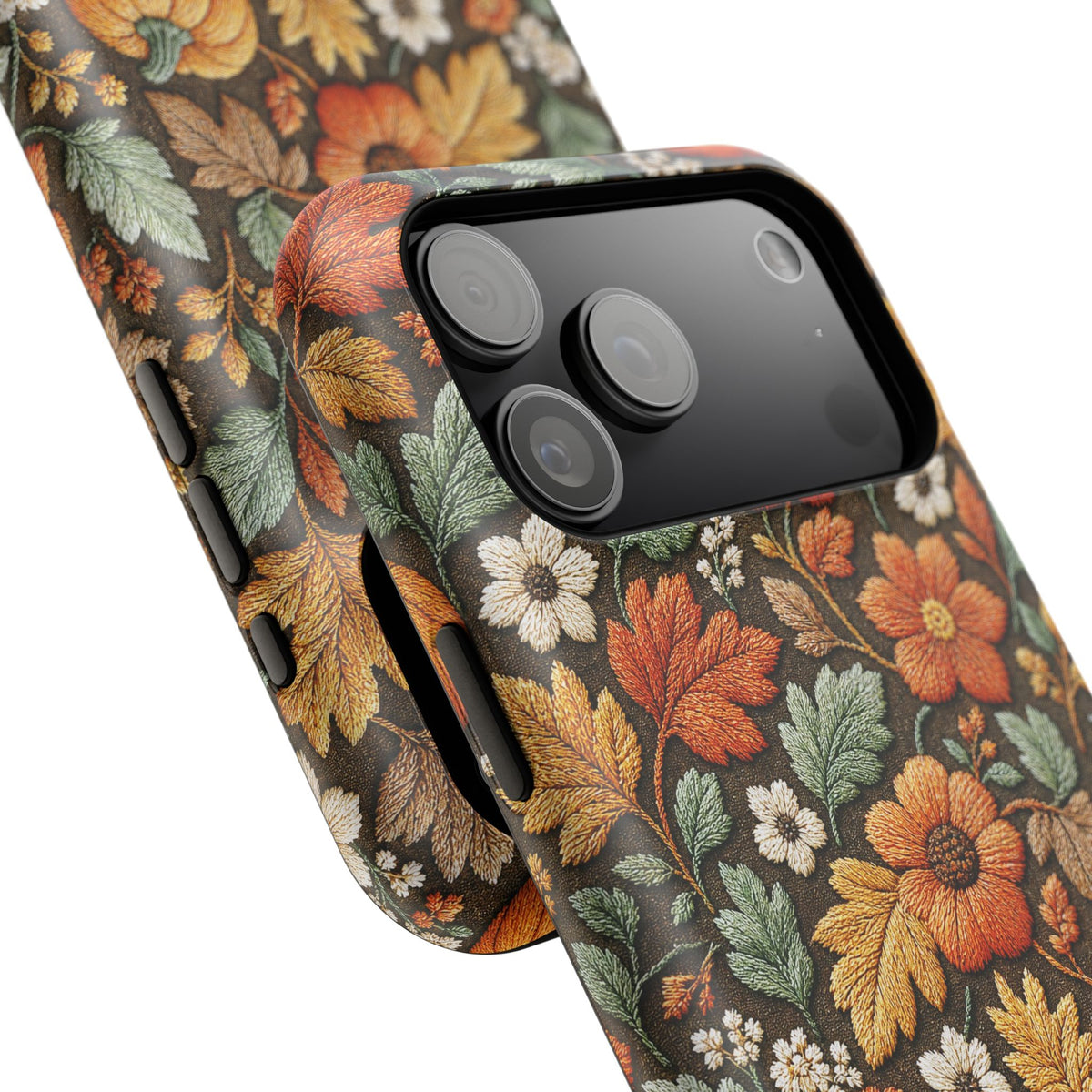 Embroidered-Look Pumpkin Floral | Extreme Impact MagSafe Phone Case