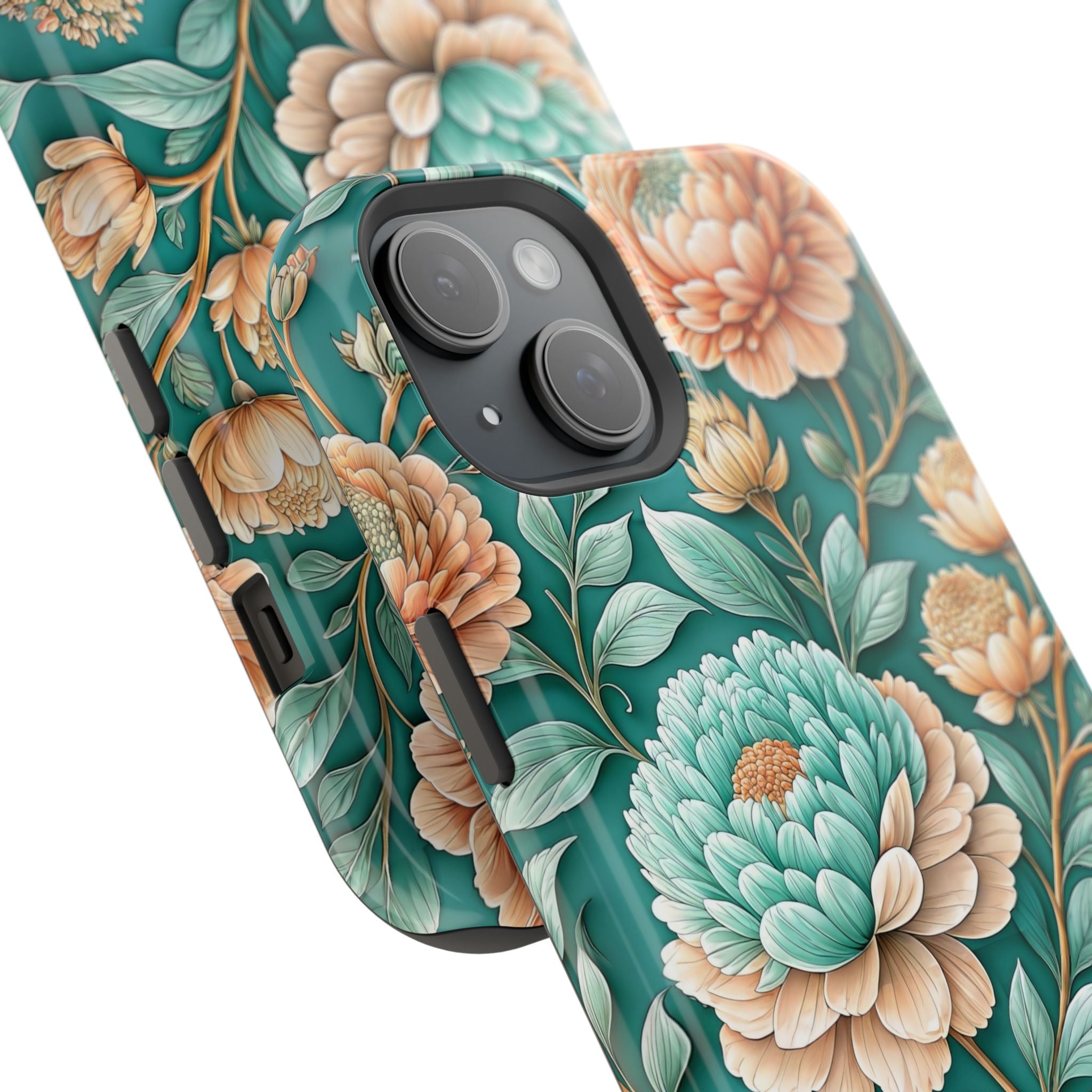 Teal Peony - Extreme MagSafe Phone Case