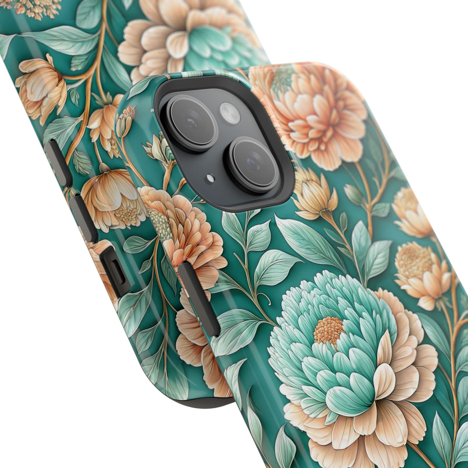 Teal Peony - Extreme MagSafe Phone Case
