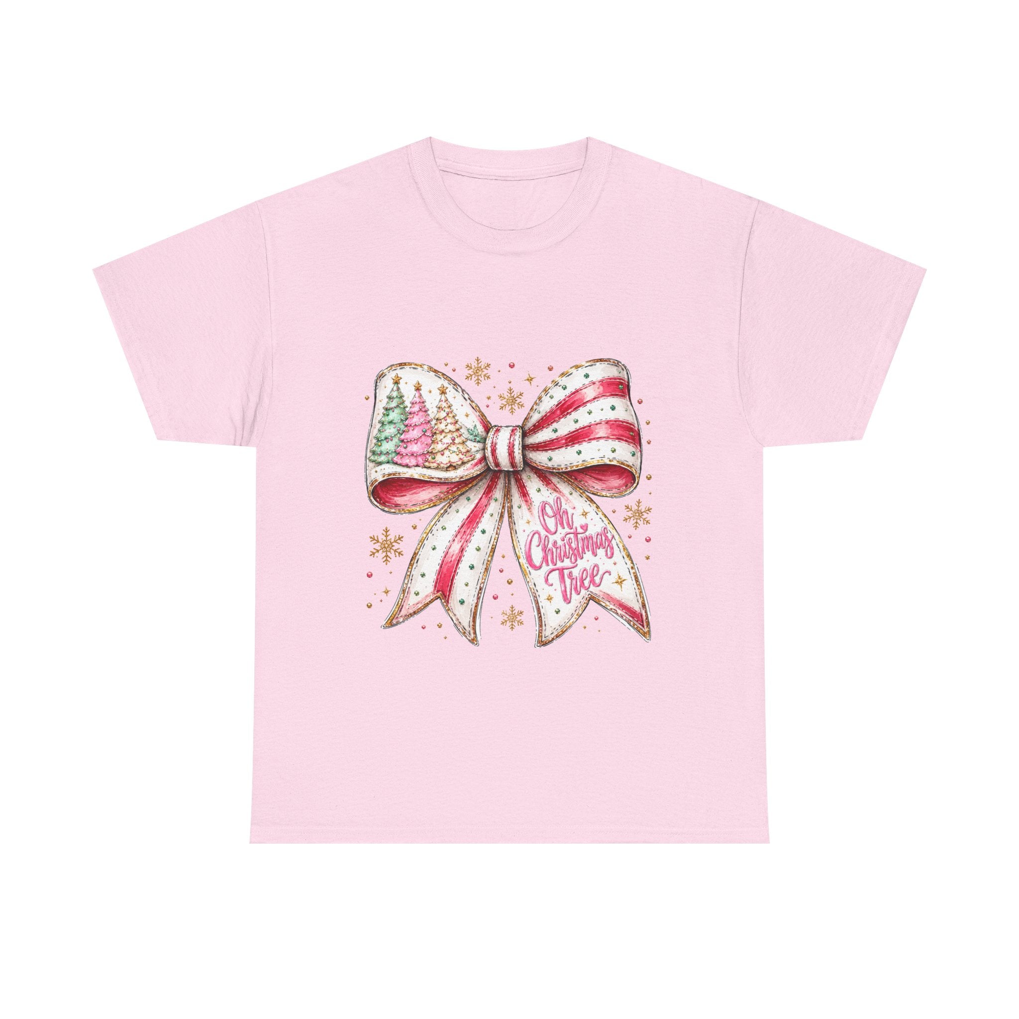 Christmas Bow T-Shirt — 'Oh Christmas Tree' Festive Holiday Tee
