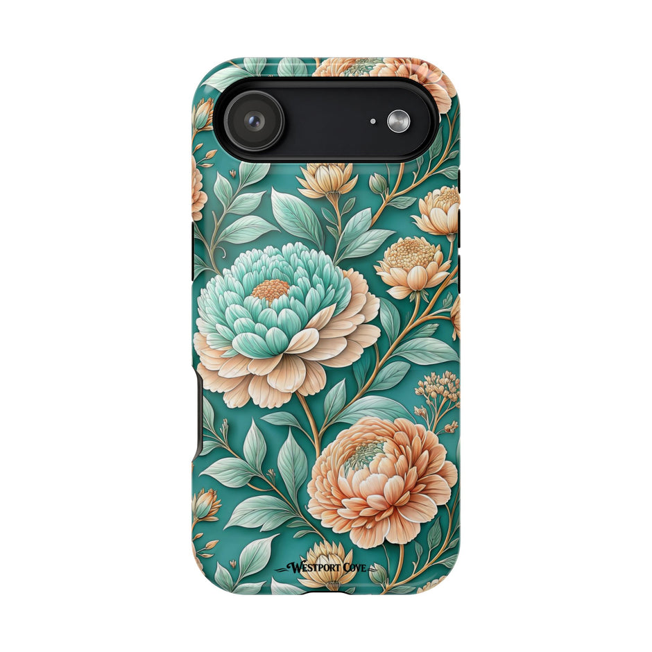 Teal Peony - Extreme MagSafe Phone Case