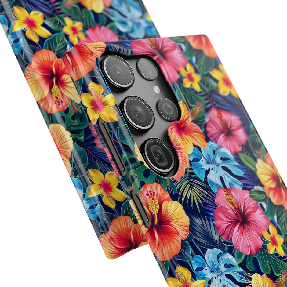 Tropical Hibiscus - Elite Phone Case — Floral Hawaiian Pattern Phone Cover