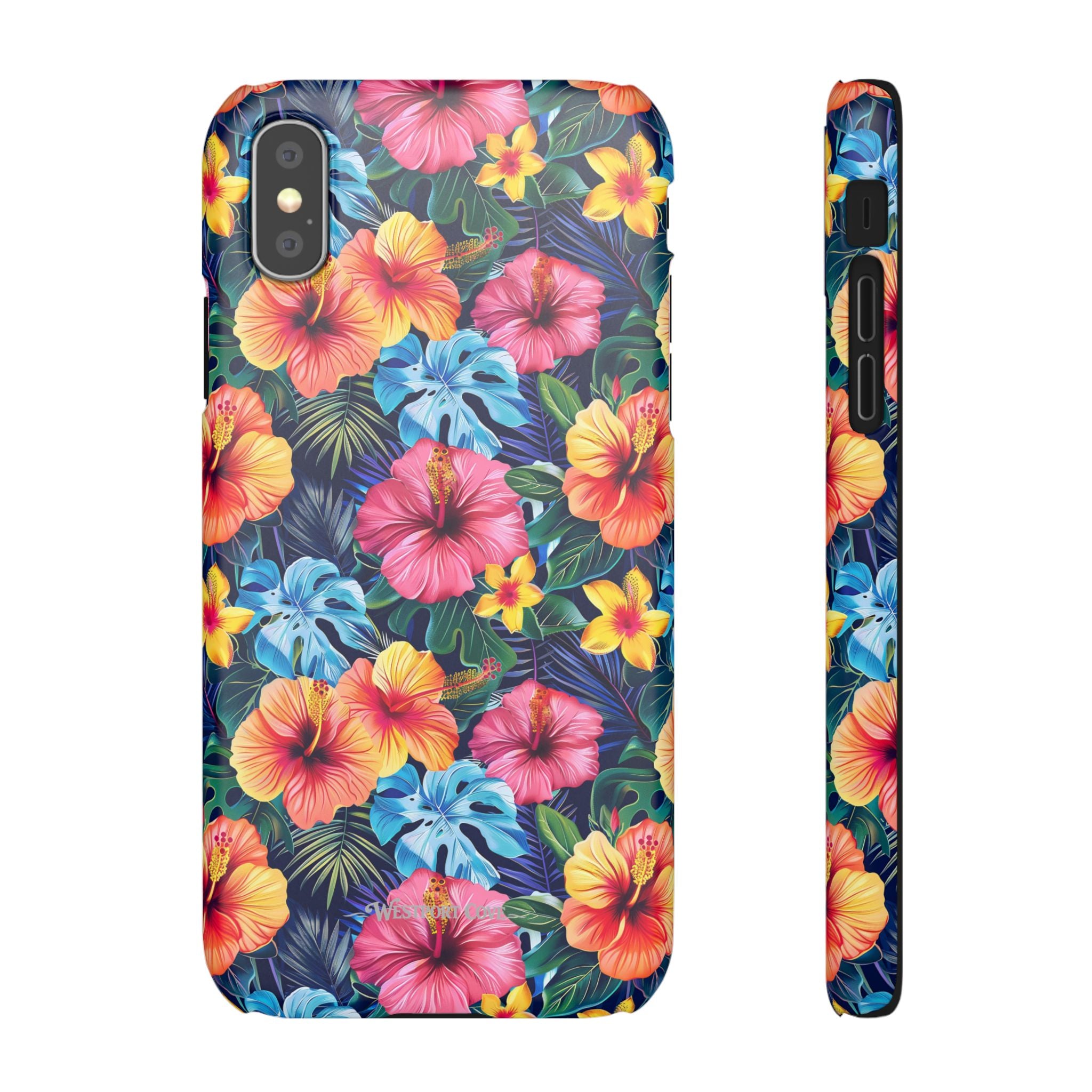 Tropical Hibiscus - Elite Phone Case — Floral Hawaiian Pattern Phone Cover