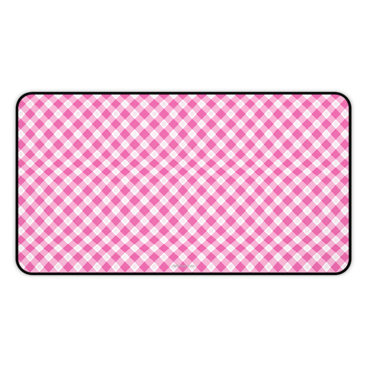 Pink Gingham - Launch Pad - Desk Mat