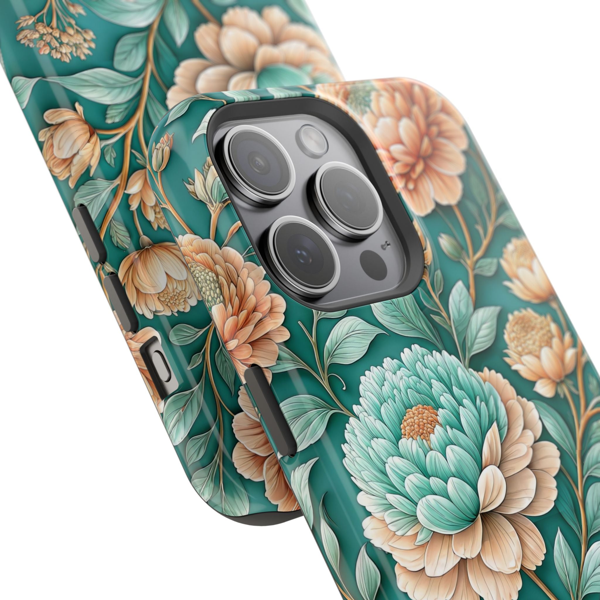 Teal Peony - Extreme MagSafe Phone Case