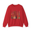 Witch Brooms Crewneck Sweatshirt —  Floral Brooms Fall Graphic