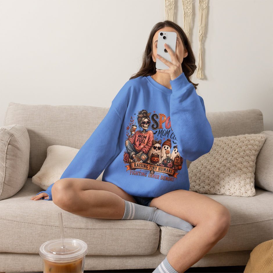Spooky Mom Club Sweatshirt – Halloween Mom Graphic Crewneck