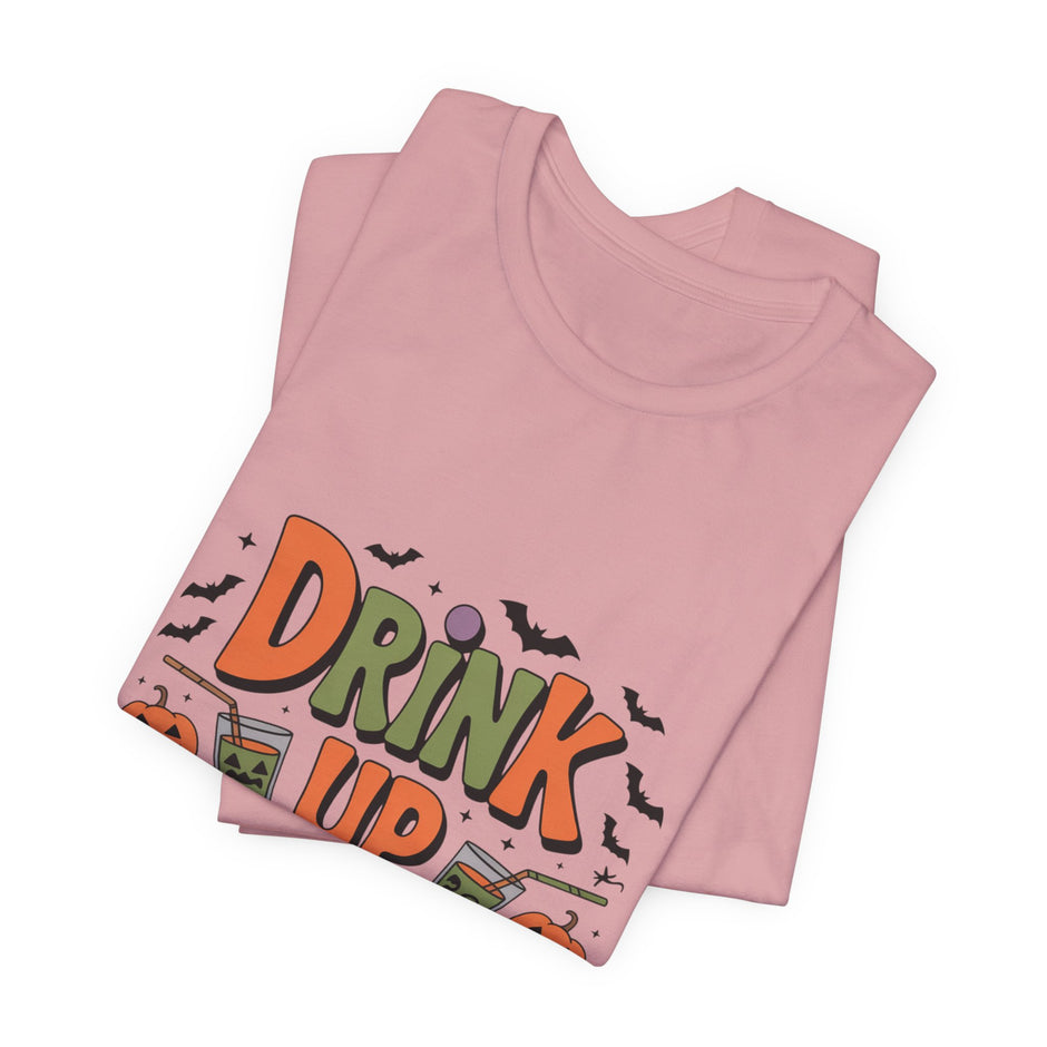 Drink Up Witches Halloween Tee — Funny Witchy Pumpkin Party T-Shirt