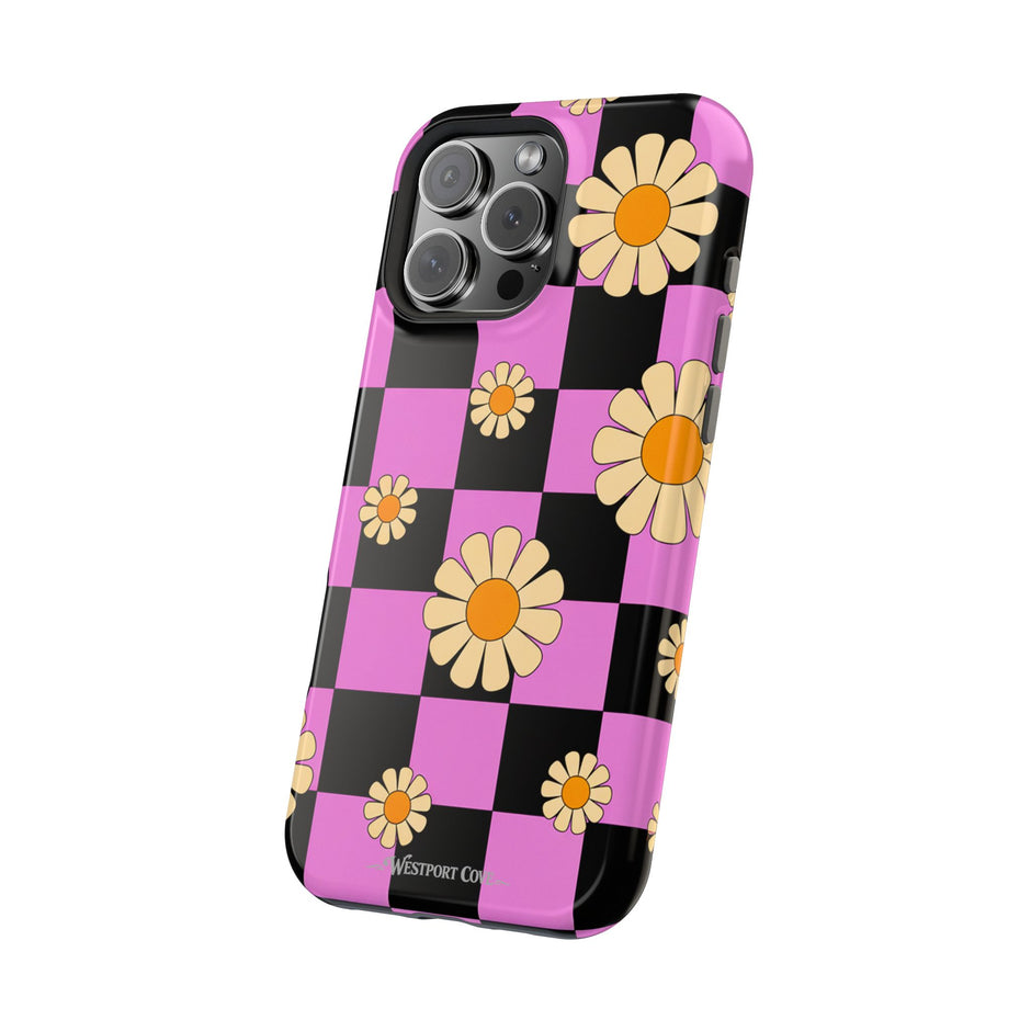 Daisy Checkerboard Extreme Impact MagSafe Phone Case
