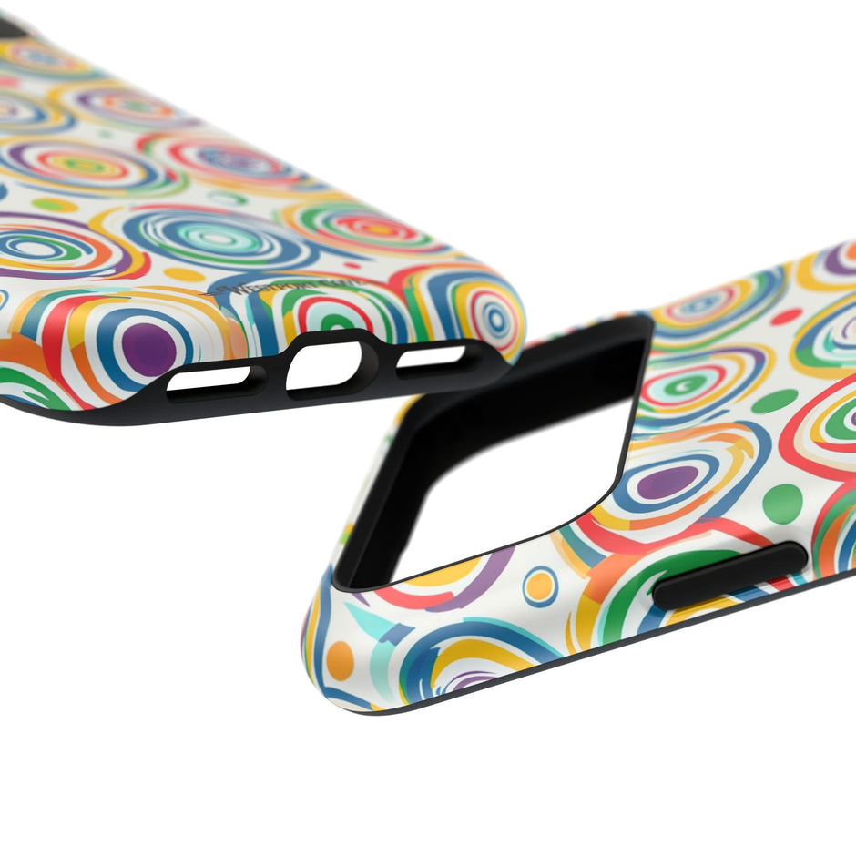 Colorful Concentric Circles Extreme Impact MagSafe Phone Case