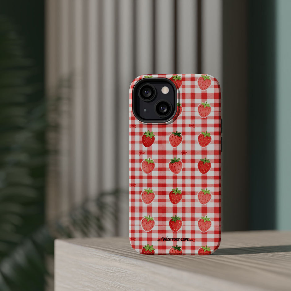 Strawberry Gingham - Extreme MagSafe Phone Case