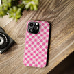 Pink Gingham - Essential Phone Case - Lightweight Protective Cover