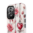 Vintage Roses & Heart Charms - Extreme Impact MagSafe Phone Case
