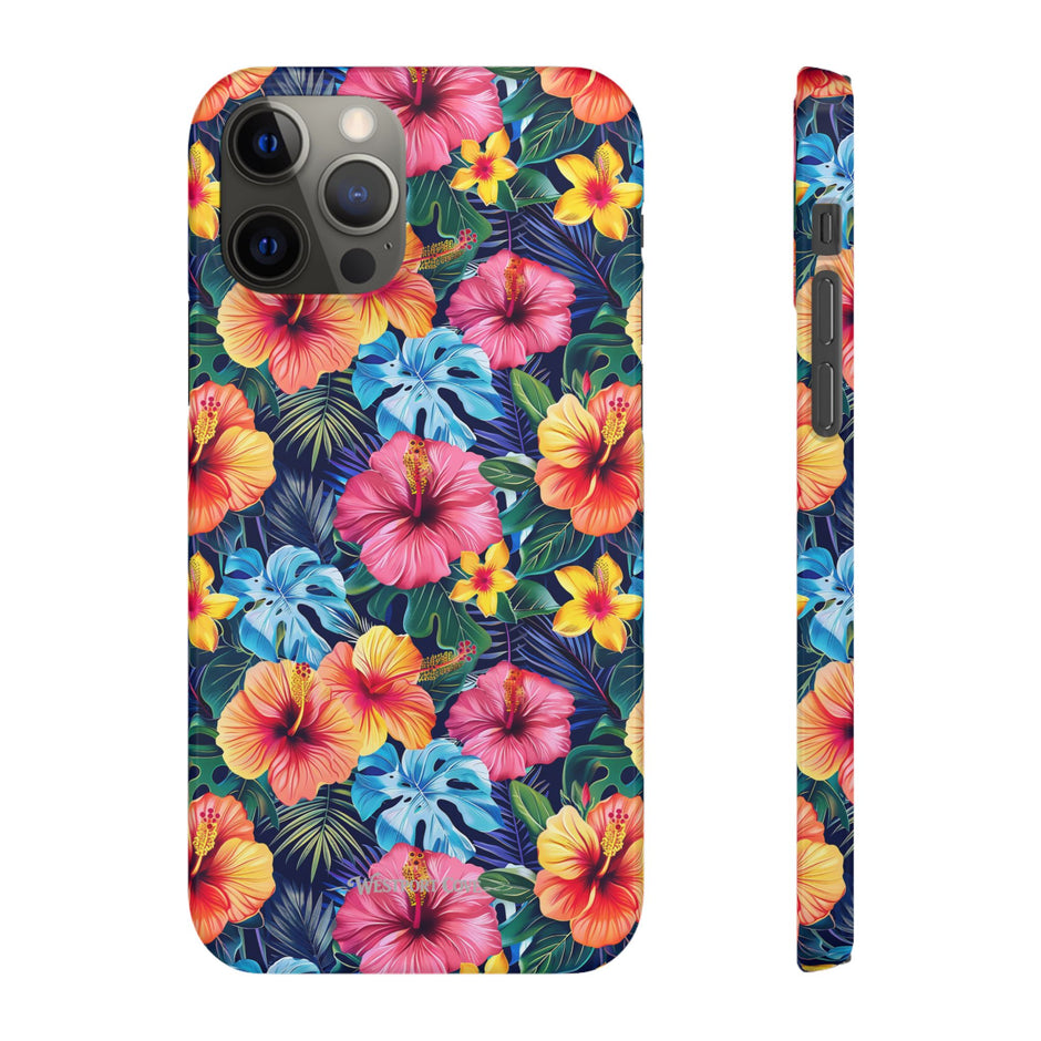 Tropical Hibiscus - Elite Phone Case — Floral Hawaiian Pattern Phone Cover
