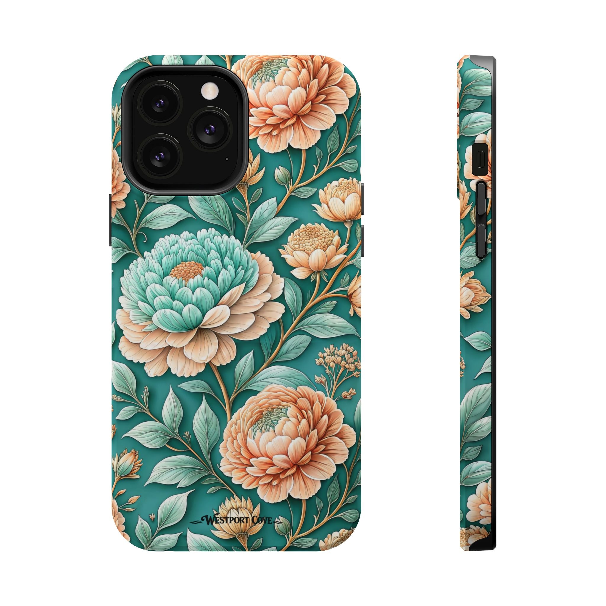 Teal Peony - Extreme MagSafe Phone Case