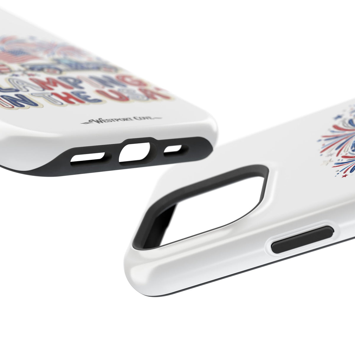 Glamping in the USA - Patriotic Camping Extreme Impact MagSafe Phone Case