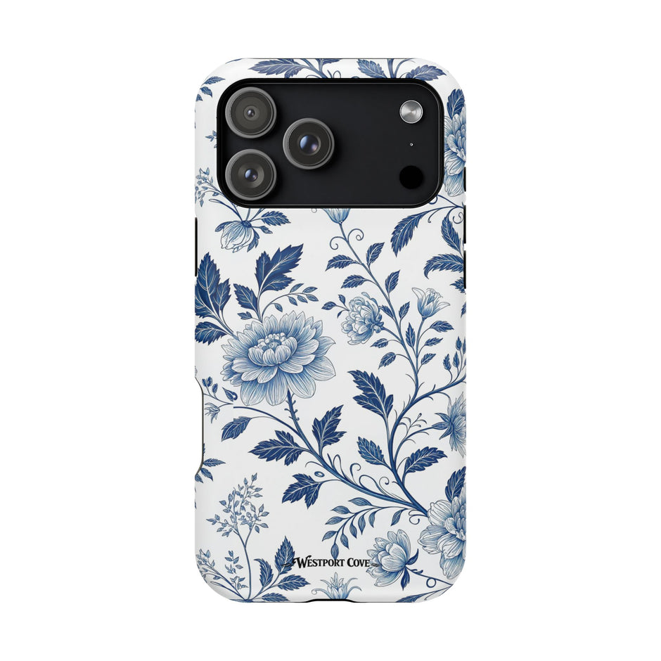 Floral Blue Porcelain - Extreme MagSafe Phone Case