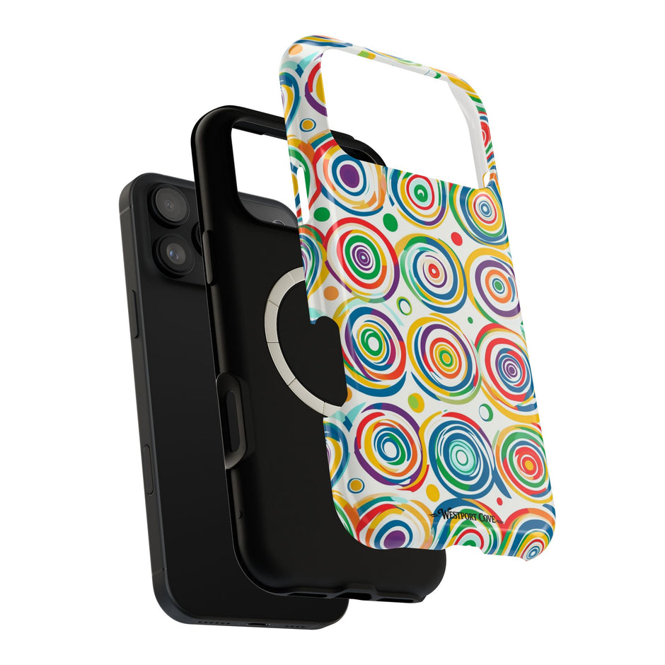 Colorful Concentric Circles Extreme Impact MagSafe Phone Case