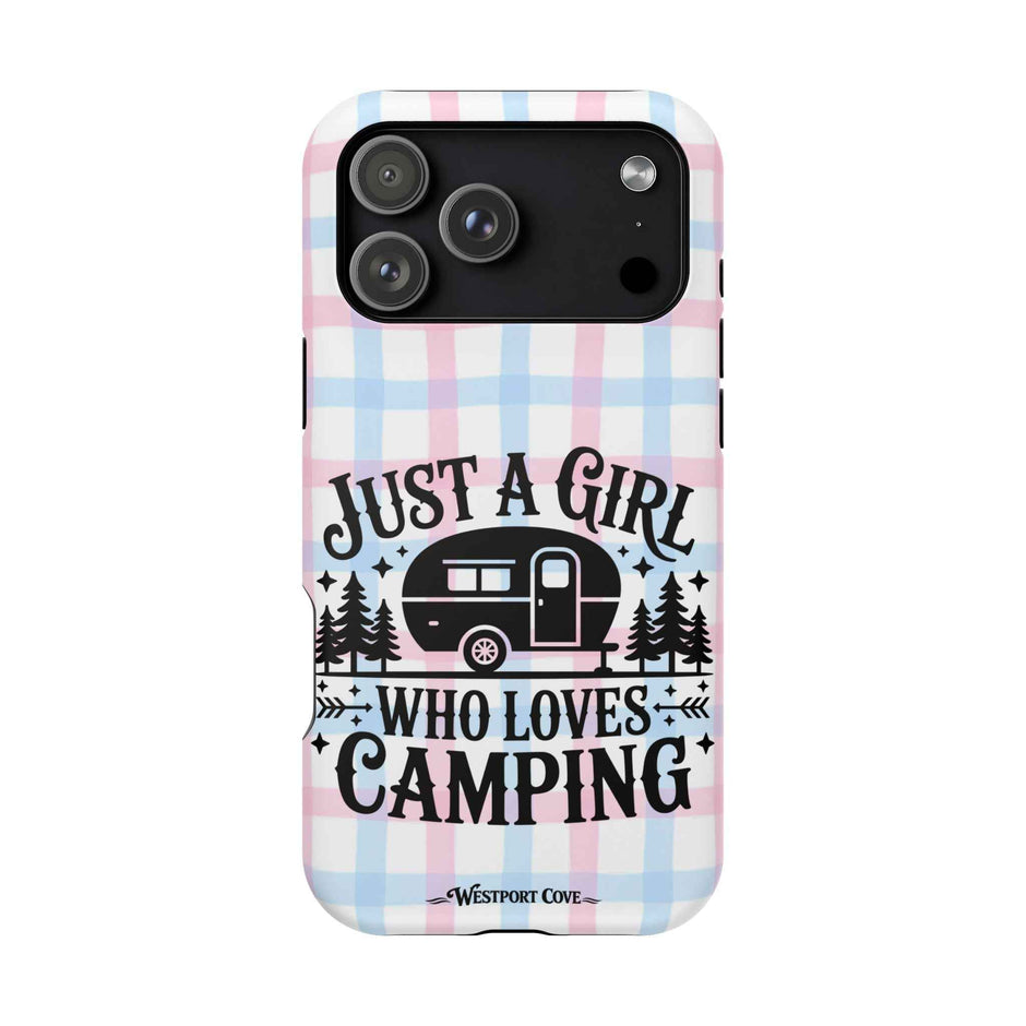 Just A Girl Who Loves Camping - Extreme Impact MagSafe Phone Case