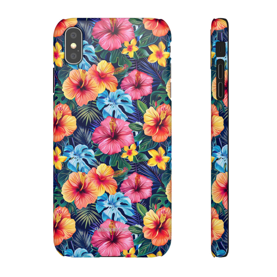 Tropical Hibiscus - Elite Phone Case — Floral Hawaiian Pattern Phone Cover