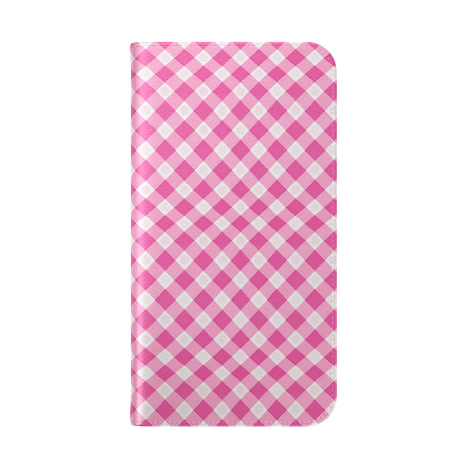 Pink Gingham - Flip Case – Wallet Flip Case with Card Slots